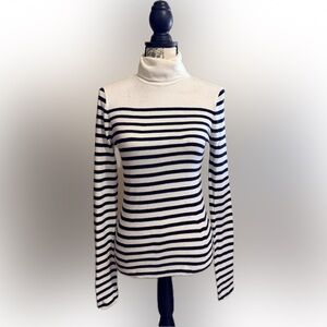 J. Crew Navy and White Striped Long Sleeve Top